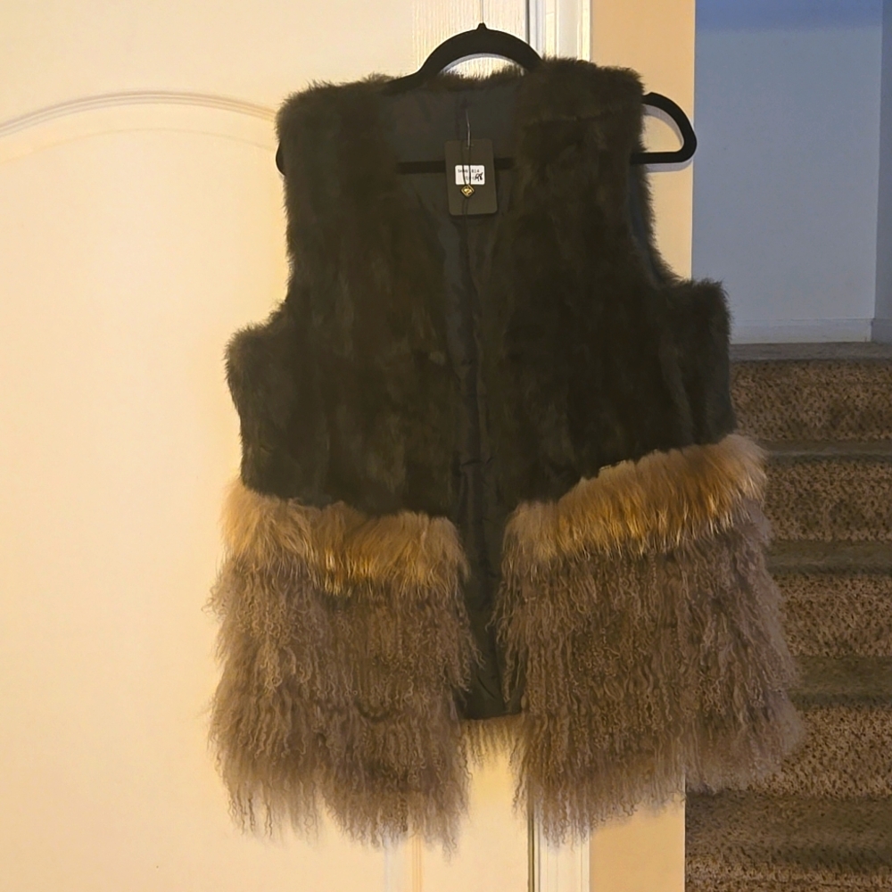Faux fur vest